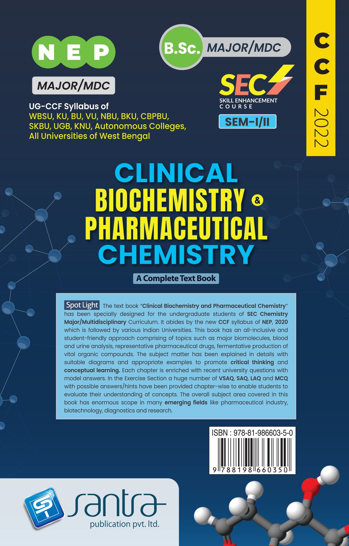 Clinical Biochemistry & Pharmaceutical Chemistry (Published for students of B.Sc. MAJOR/MDC under all Universities in West Bengal)(Eng.Version)2025