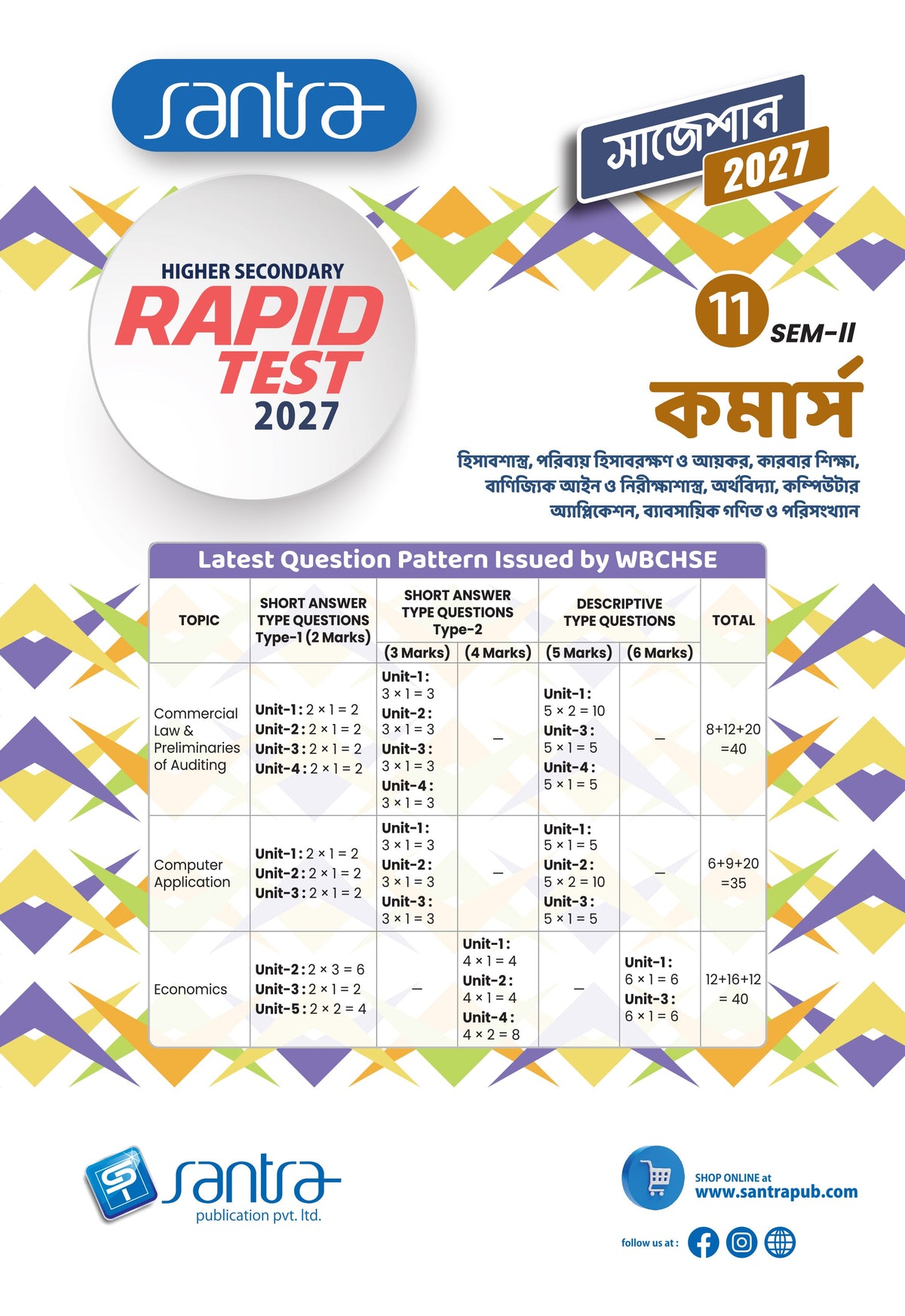 Higher Secondary Rapid Test (Class XI, Sem 2) 2026-27 –  Commerce (Bengali Version)