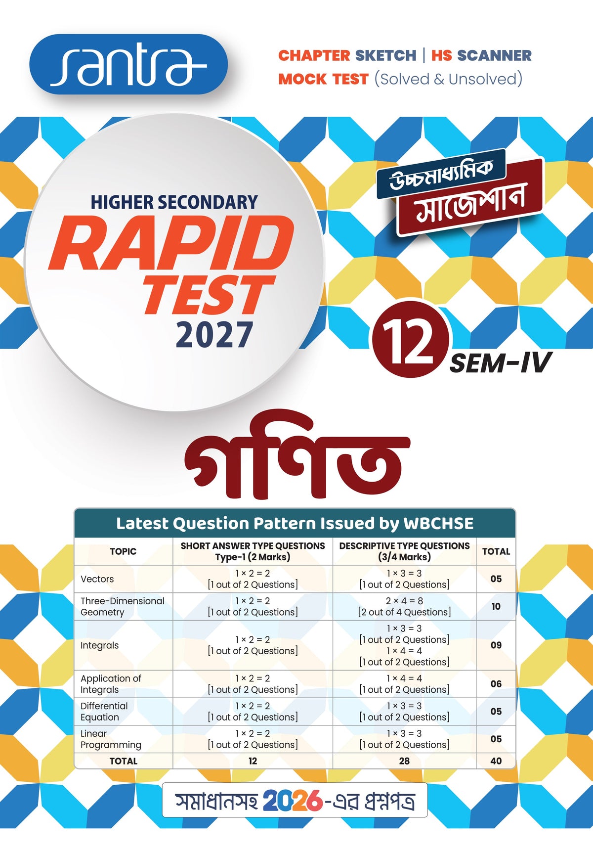 Higher Secondary Rapid Test (Class XII, Sem 4) 2026-27 –  Ganit