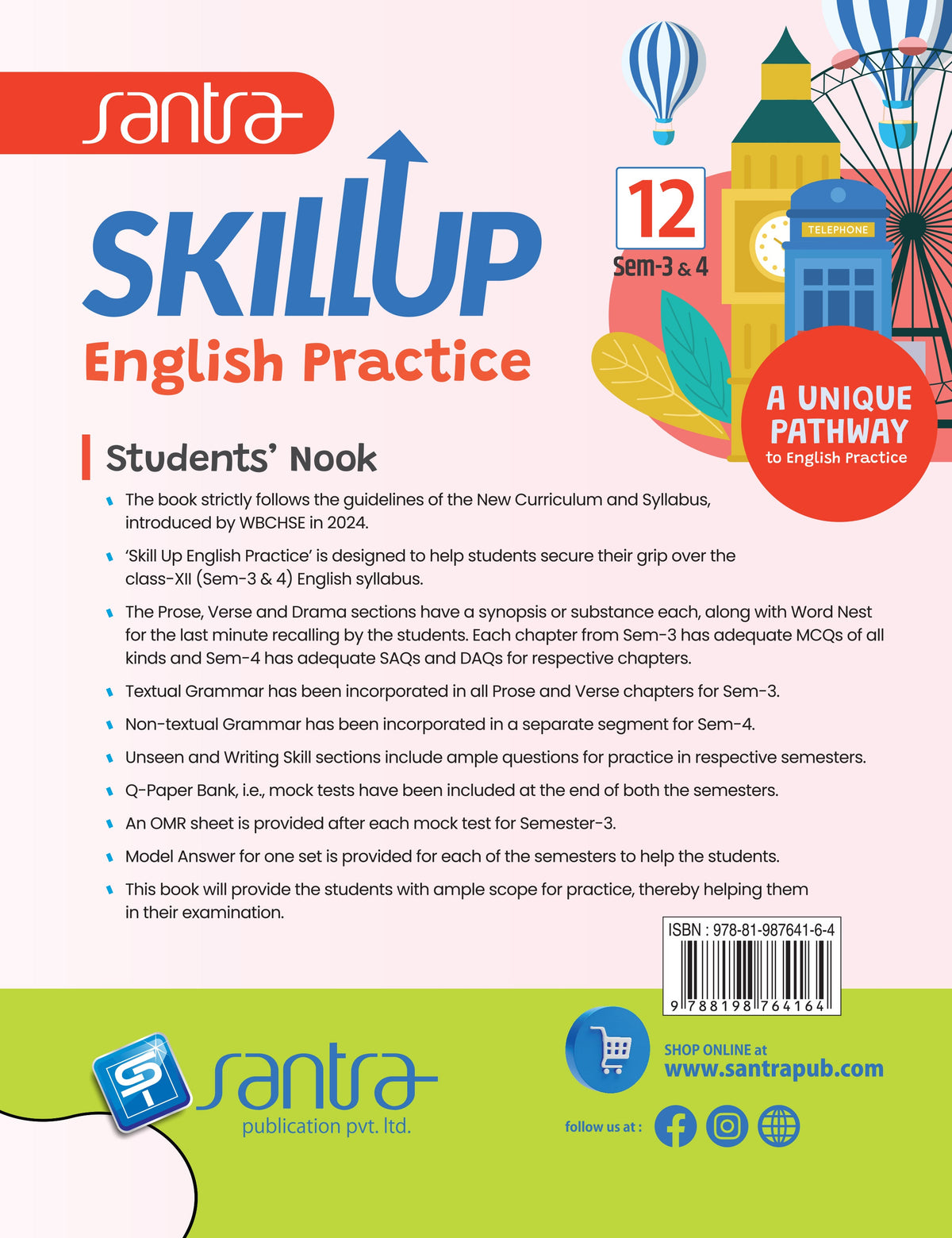 Skill Up English Practice-XII (SEM III-IV)(Eng.Version) 2025